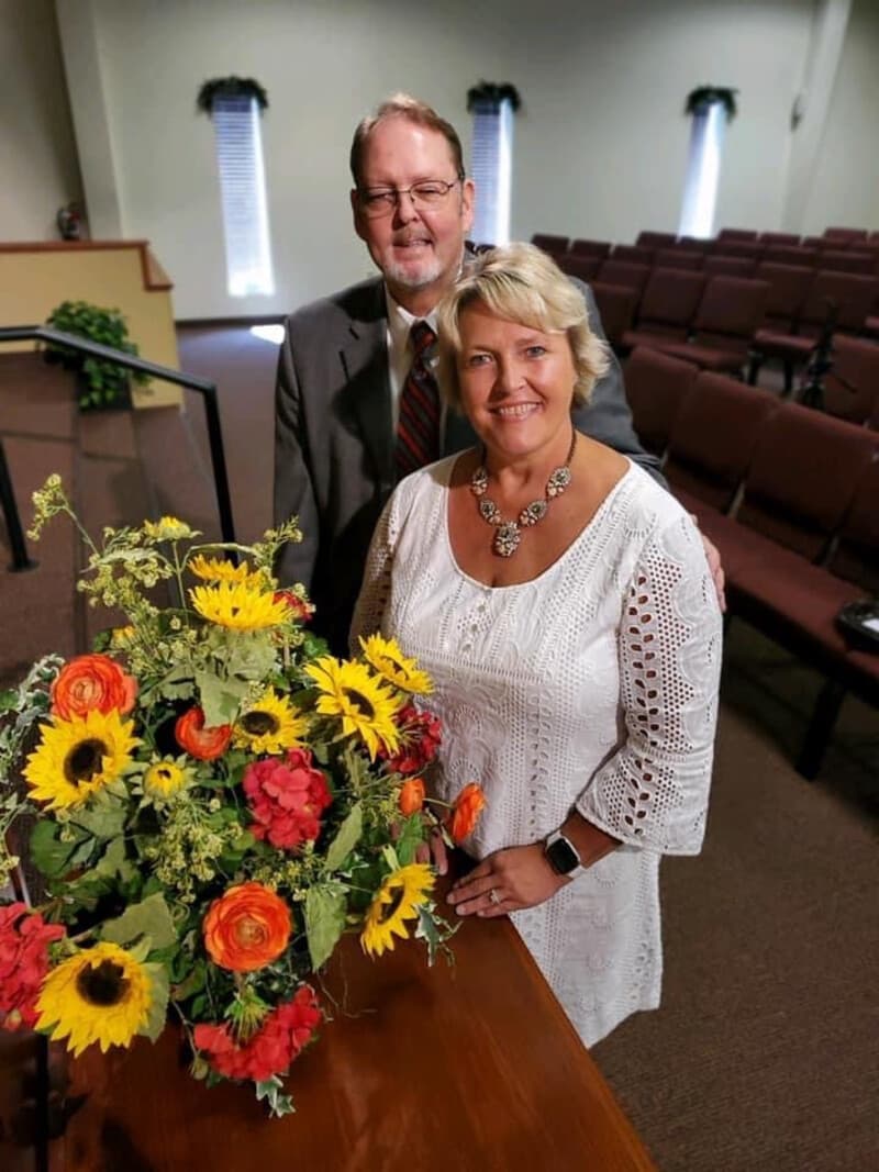 Pastor Russell White and his wife Lora at Victory Baptist Church